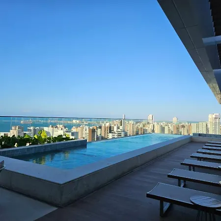 Studio-piscina Academia No Meireles-predio Novo Perto Rooftop