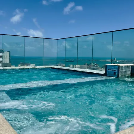 Studio-piscina Academia No Meireles-predio Novo Perto Rooftop Apartamento