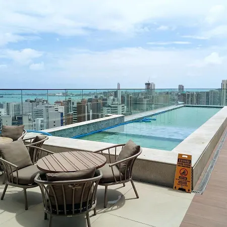 Apartamento Studio-piscina Academia No Meireles-predio Novo Perto Rooftop