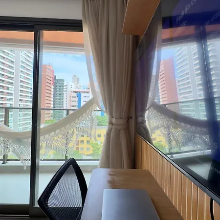 Apartamento Studio-piscina Academia No Meireles-predio Novo Perto Rooftop *